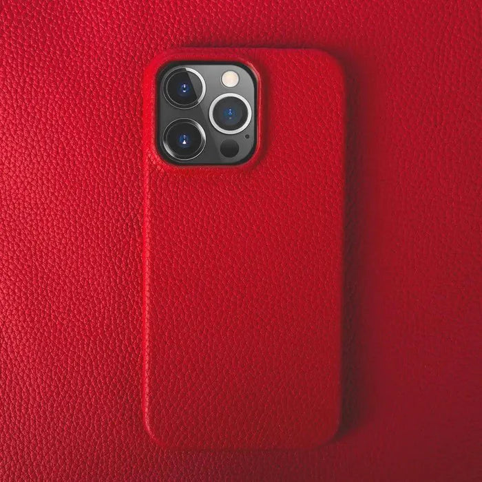 Funda de Cuero Roja para iPhone