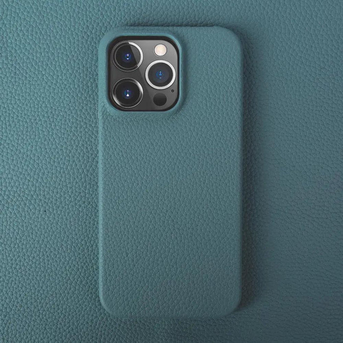 Funda  iPhone Cuero Azul Claro