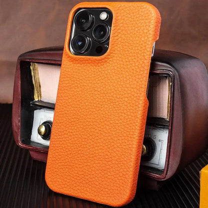 Funda iPhone Cuero Naranja