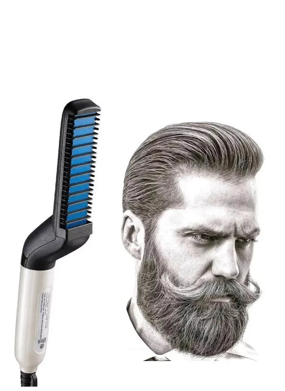 Escova alisadora de barba