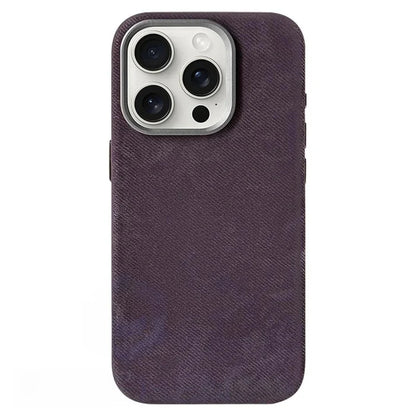 Funda iPhone Flanela de Cuero Púrpura