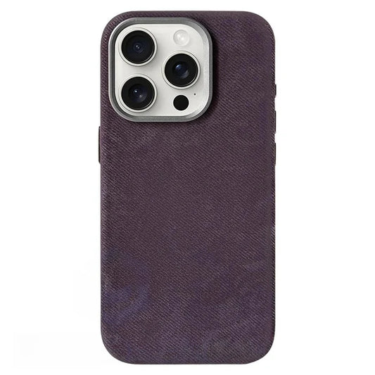 Funda iPhone Flanela de Cuero Púrpura