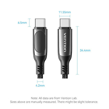 Braided usb data cable with display for IPhone