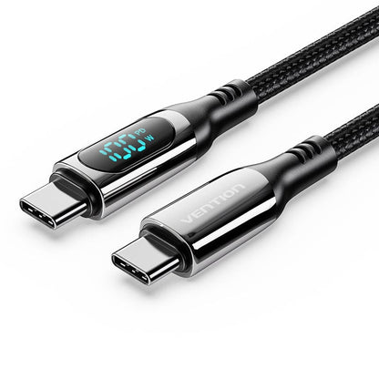 Braided usb data cable with display for IPhone